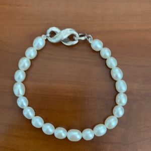 Tiffany and co pearl infinity bracelet